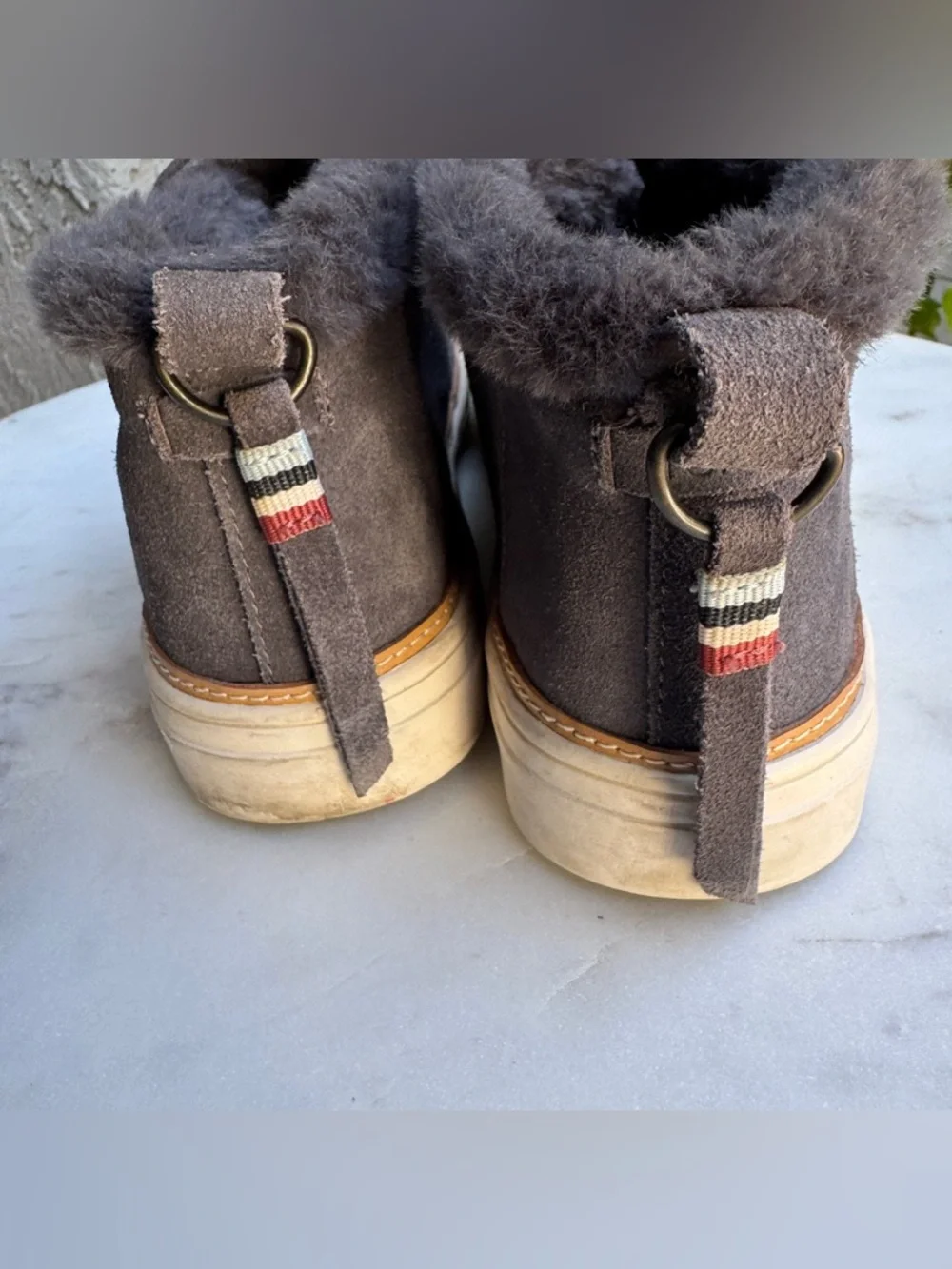 Tom’s Paxton Slip On Suede Fur Loafers